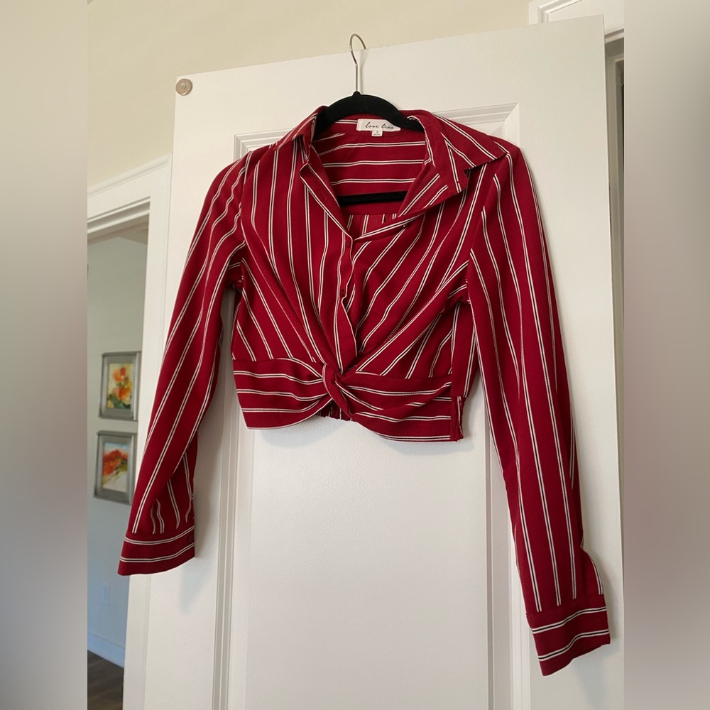 Small, maroon blouse